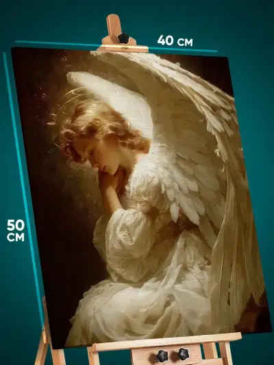 Картина на стену Религия девушка ангел 40x50