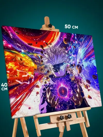 Картина на стену Магическая битва Аниме Годжо Сатору 40x50