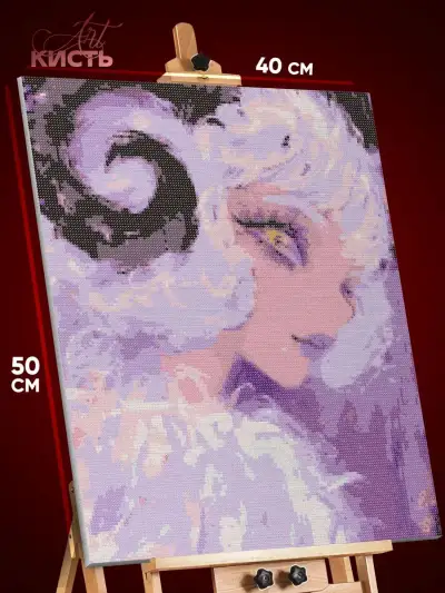 Алмазная мозаика Фэнтези девушка овен 40x50