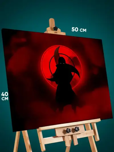 Картина на стену Наруто Аниме Итачи Учиха Акацуки 40x50