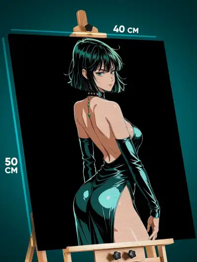 Картина на стену One Punch Man Аниме Фубуки Метель ретро 40x50