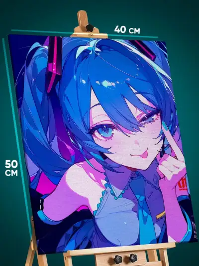 Картина на стену Vocaloid Мику Хатсуне 40x50