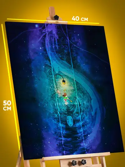 Картина на стену Хаяо Миядзаки Аниме Унесённые призраками 40x50