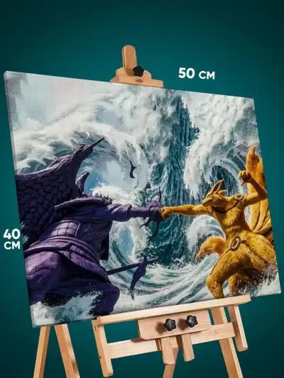 Картина на стену Наруто Аниме Наруто и Саске 40x50