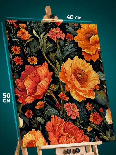 Картина на стену Цветы поле 40x50