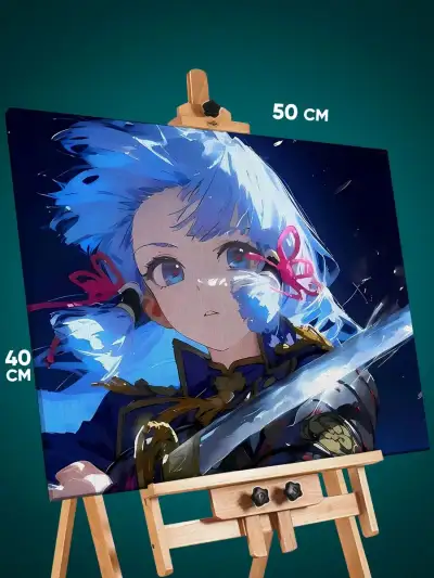 Картина на стену Геншин Импакт Игра Аяка 40x50