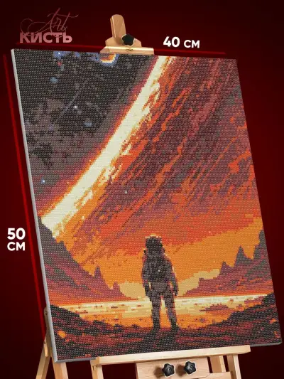 Алмазная мозаика Абстракция Арт космонавт галактика 40x50