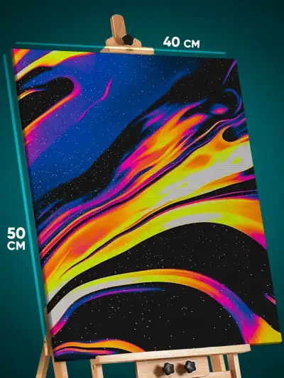 Картина на стену Абстракция волны космос 40x50