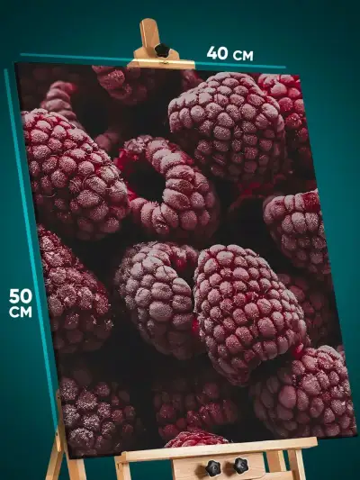 Картина на стену Еда ягода малина 40x50