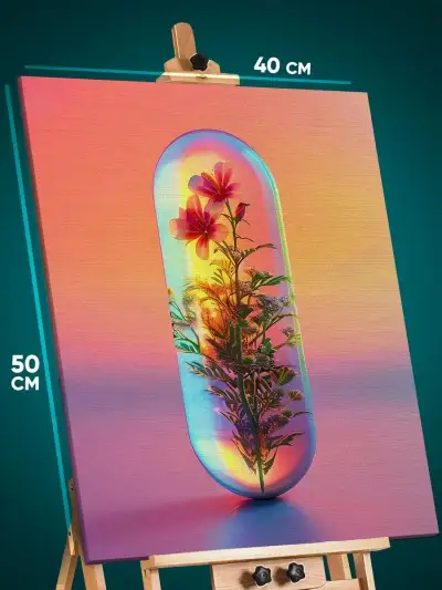 Картина на стену Цветы в капсуле 40x50