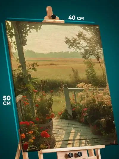 Картина на стену Пейзаж летний сад 40x50