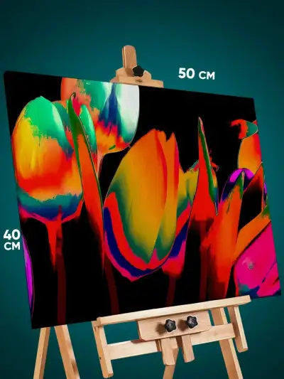 Картина на стену Абстракция цветы 40x50