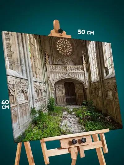 Картина на стену Пейзаж городской заброшенное здание 40x50