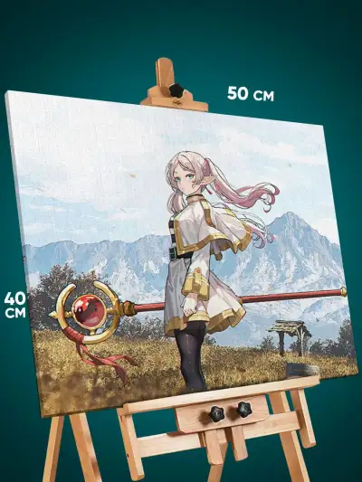 Картина на стену Фрирен Аниме эльфийка 40x50