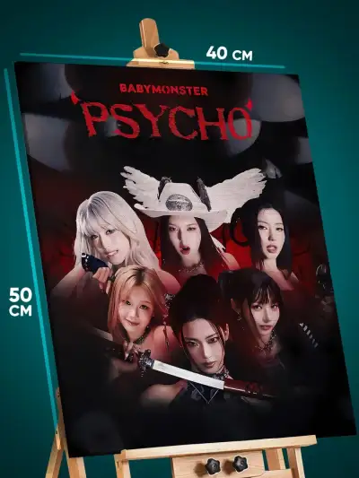 Картина на стену К-Поп музыка BABYMONSTER идол 40x50