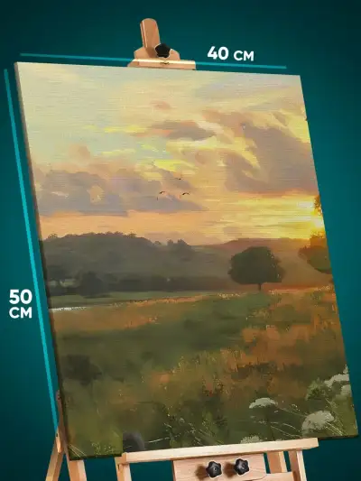 Картина на стену Пейзаж летний закат 40x50