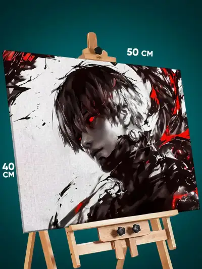 Картина на стену Токийский гуль Аниме Канеки Кен 40x50