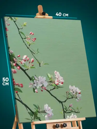 Картина на стену Цветы ветка яблони 40x50