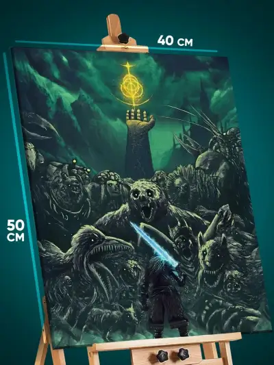 Картина на стену Dark Souls Игра рыцарь 40x50