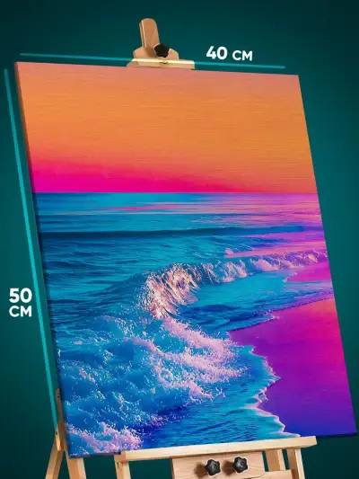 Картина на стену Пейзаж морской природа волны пля 40x50