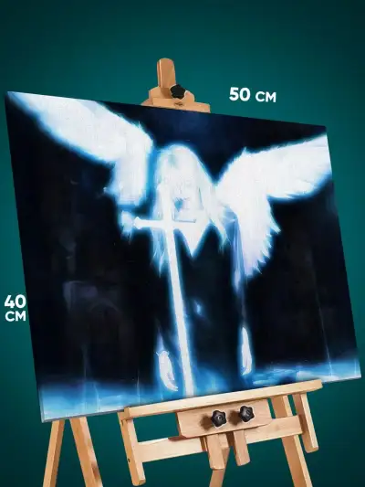 Картина на стену Религия падший ангел готическая 40x50