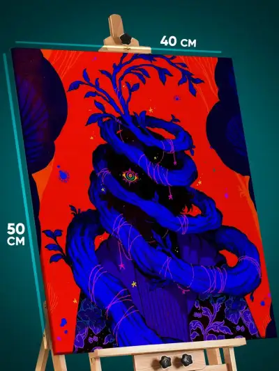 Картина на стену Абстракция психоделика 40x50