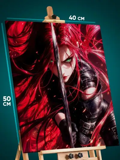 Картина на стену League Of Legends Игра Катарина 40x50