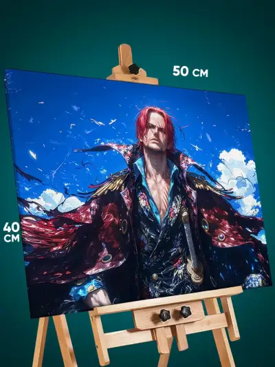 Картина на стену Ван-Пис Аниме Красноволосый Шанкс 40x50