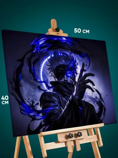 Картина на стену Магическая битва Аниме Годжо Сатору 40x50