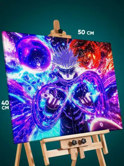 Картина на стену Магическая битва Аниме Годжо Сатору 40x50