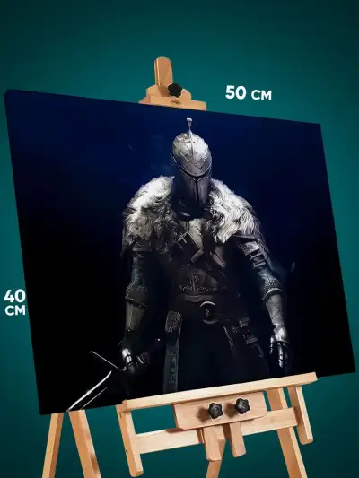 Картина на стену Dark Souls Игра рыцарь в доспехах 40x50