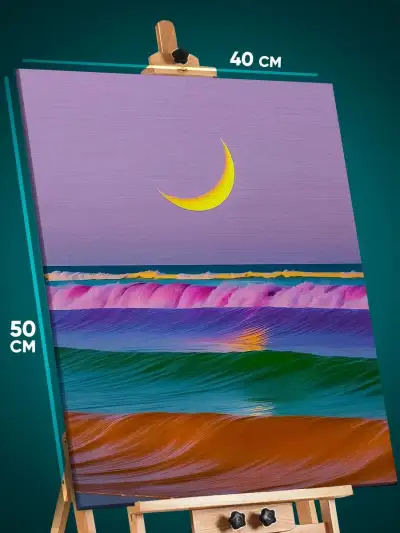 Картина на стену Пейзаж морской природа волны абстрацкия 40x50