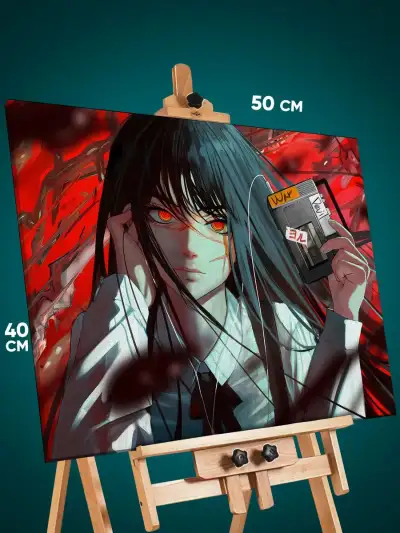 Картина на стену Человек-бензопила Аниме Аса Митака 40x50