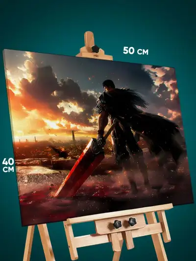 Картина на стену Берсерк Аниме Гатс 40x50