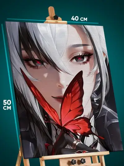 Картина на стену Геншин Импакт Игра Арлекино 40x50