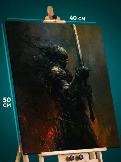 Картина на стену Dark Souls Игра рыцарь 40x50