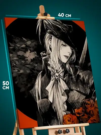 Картина на стену Bloodborne Игра вампир 40x50