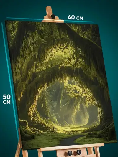 Картина на стену Пейзаж летний природа джунгли тропики 40x50