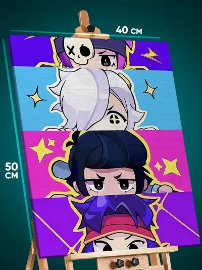 Картина на стену Brawl Stars Игра 40x50
