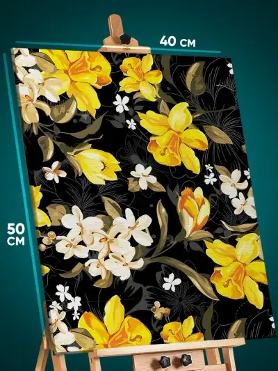 Картина на стену Цветы желтые 40x50