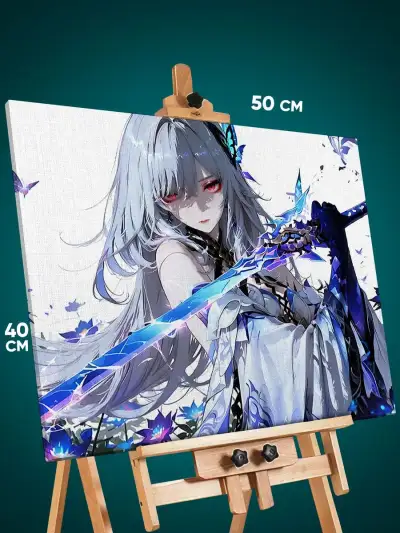 Картина на стену Геншин Импакт Игра Скирк 40x50