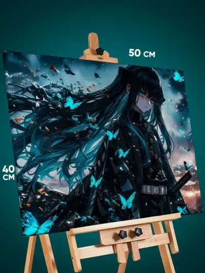 Картина на стену Клинок рассекающий демонов Аниме Муичиро 40x50