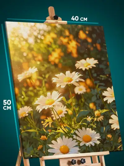 Картина на стену Цветы ромашки 40x50
