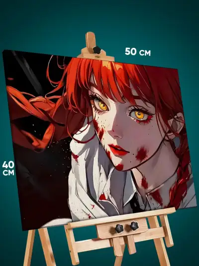 Картина на стену Человек-бензопила Аниме Макима 40x50