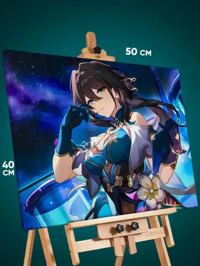 Картина на стену Honkai: Star Rai Игра Руан Мэй 40x50