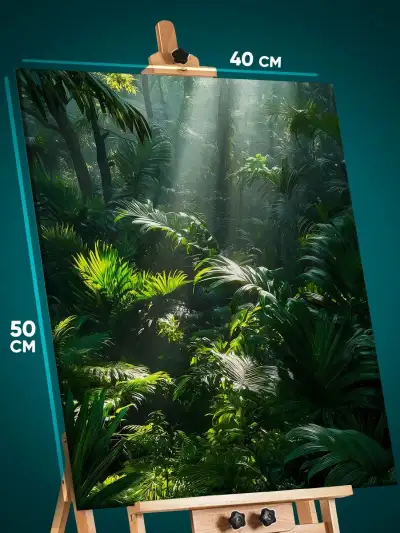 Картина на стену Пейзаж летний природа джунгли тропики 40x50