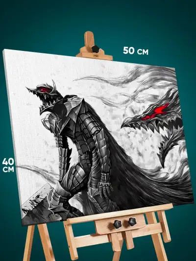 Картина на стену Берсерк Аниме рыцарь 40x50