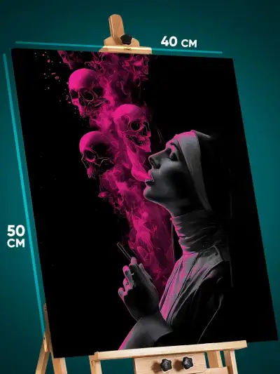 Картина на стену Девушка Арт грешная монашка 40x50