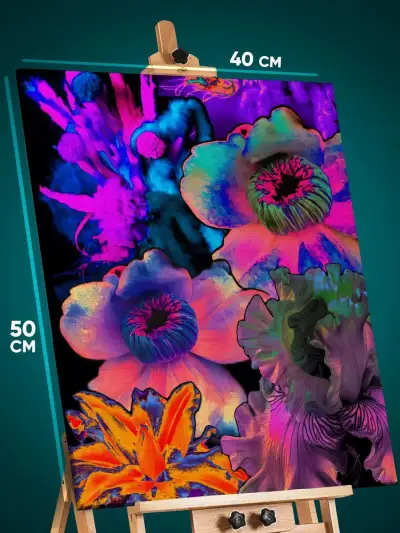 Картина на стену Абстракция цветы 40x50