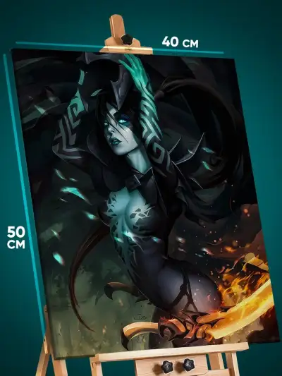 Картина на стену Dota 2 Игра девушка демон суккуб 40x50